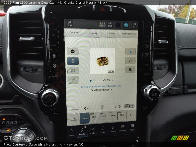 Granite Crystal Metallic / Black 2022 Ram 1500 Laramie Crew Cab 4x4
