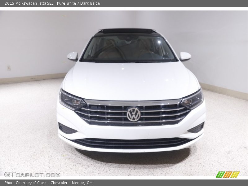 Pure White / Dark Beige 2019 Volkswagen Jetta SEL