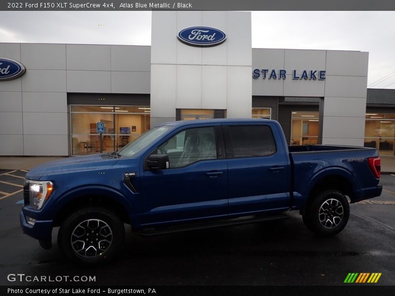 Atlas Blue Metallic / Black 2022 Ford F150 XLT SuperCrew 4x4