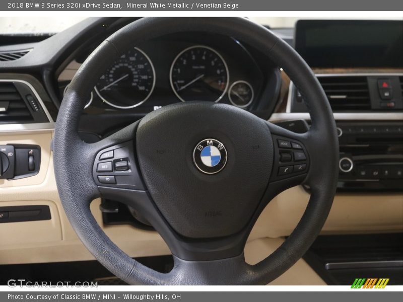 Mineral White Metallic / Venetian Beige 2018 BMW 3 Series 320i xDrive Sedan