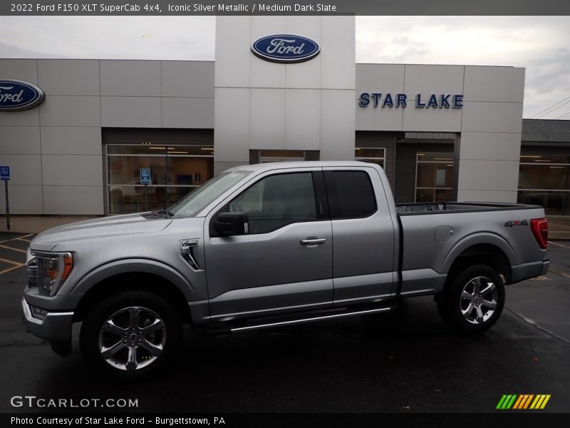 Iconic Silver Metallic / Medium Dark Slate 2022 Ford F150 XLT SuperCab 4x4