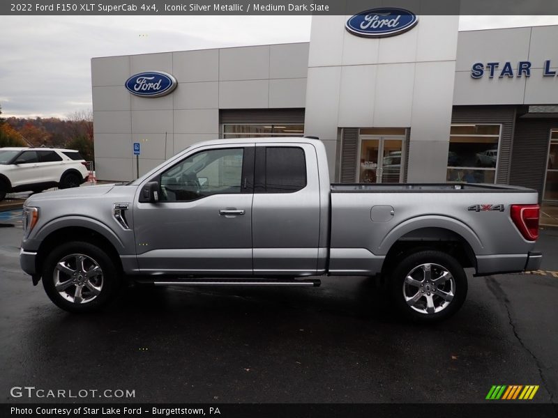 Iconic Silver Metallic / Medium Dark Slate 2022 Ford F150 XLT SuperCab 4x4