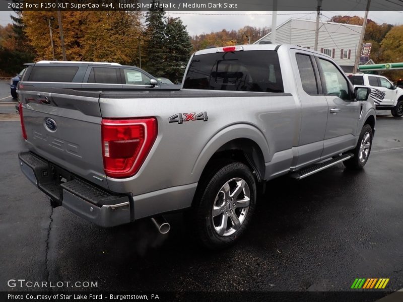 Iconic Silver Metallic / Medium Dark Slate 2022 Ford F150 XLT SuperCab 4x4