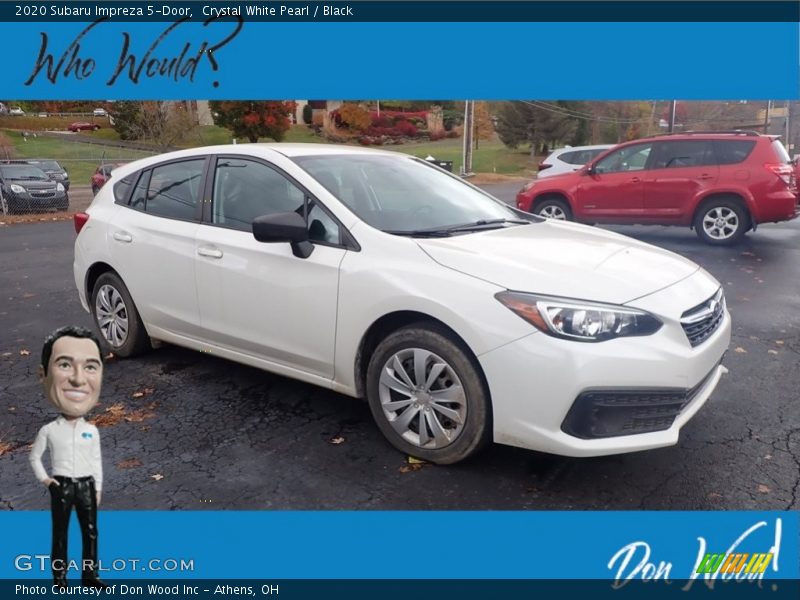 Crystal White Pearl / Black 2020 Subaru Impreza 5-Door