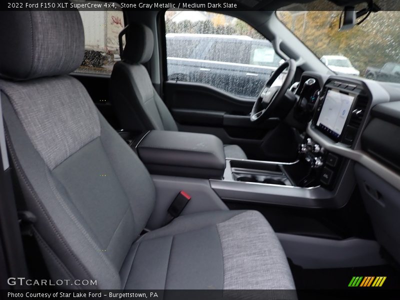 Stone Gray Metallic / Medium Dark Slate 2022 Ford F150 XLT SuperCrew 4x4