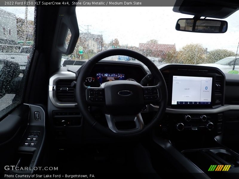Stone Gray Metallic / Medium Dark Slate 2022 Ford F150 XLT SuperCrew 4x4