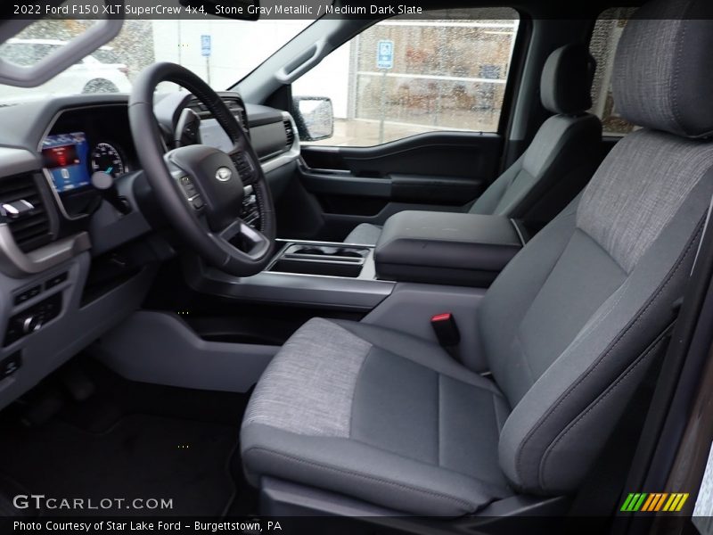 Stone Gray Metallic / Medium Dark Slate 2022 Ford F150 XLT SuperCrew 4x4