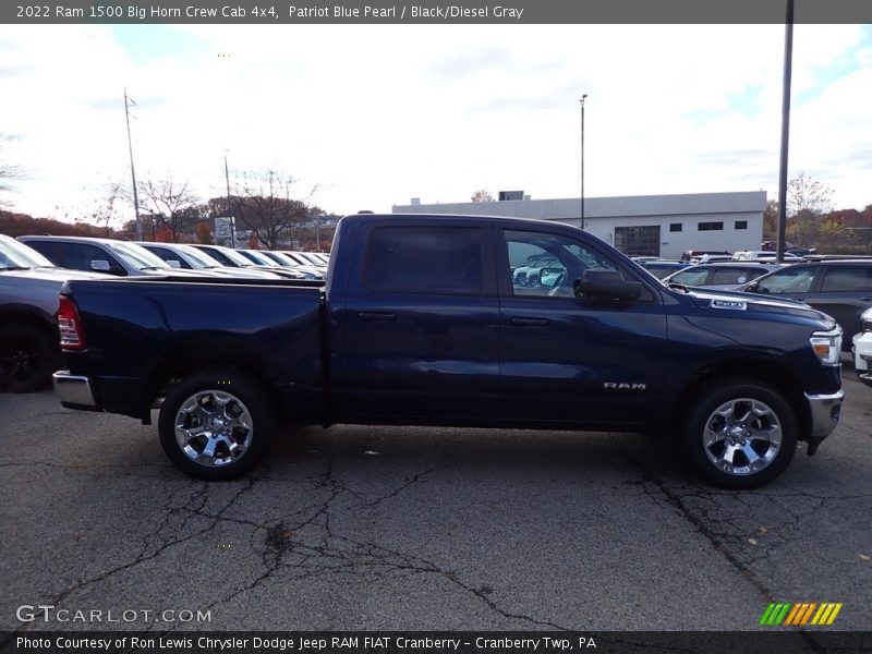 Patriot Blue Pearl / Black/Diesel Gray 2022 Ram 1500 Big Horn Crew Cab 4x4