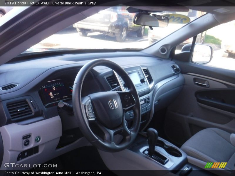 Crystal Black Pearl / Gray 2019 Honda Pilot LX AWD