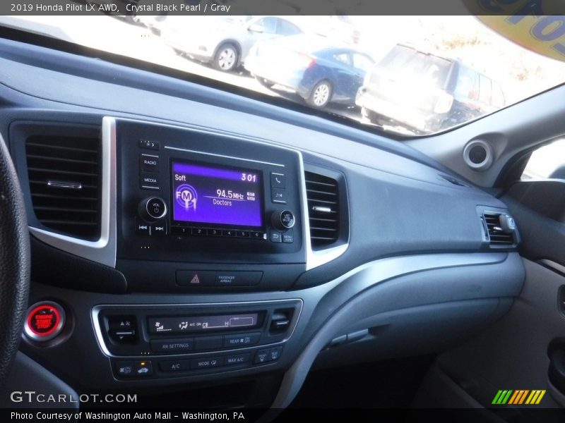 Crystal Black Pearl / Gray 2019 Honda Pilot LX AWD