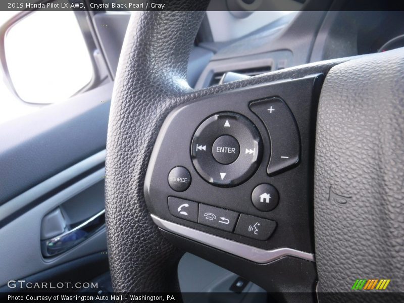 Crystal Black Pearl / Gray 2019 Honda Pilot LX AWD