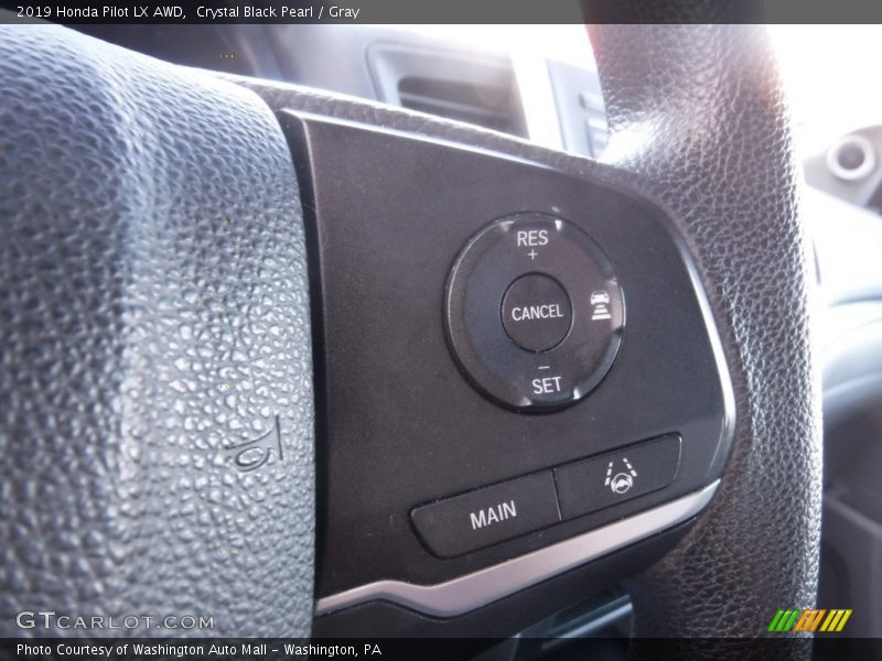 Crystal Black Pearl / Gray 2019 Honda Pilot LX AWD