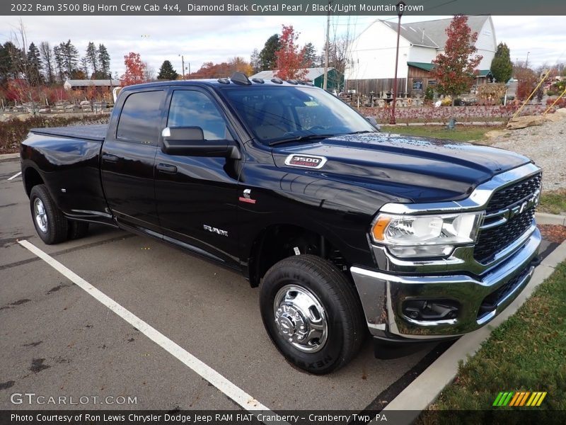 Diamond Black Crystal Pearl / Black/Light Mountain Brown 2022 Ram 3500 Big Horn Crew Cab 4x4