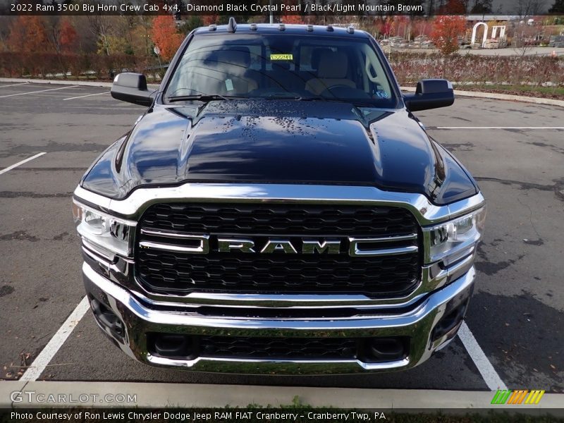 Diamond Black Crystal Pearl / Black/Light Mountain Brown 2022 Ram 3500 Big Horn Crew Cab 4x4
