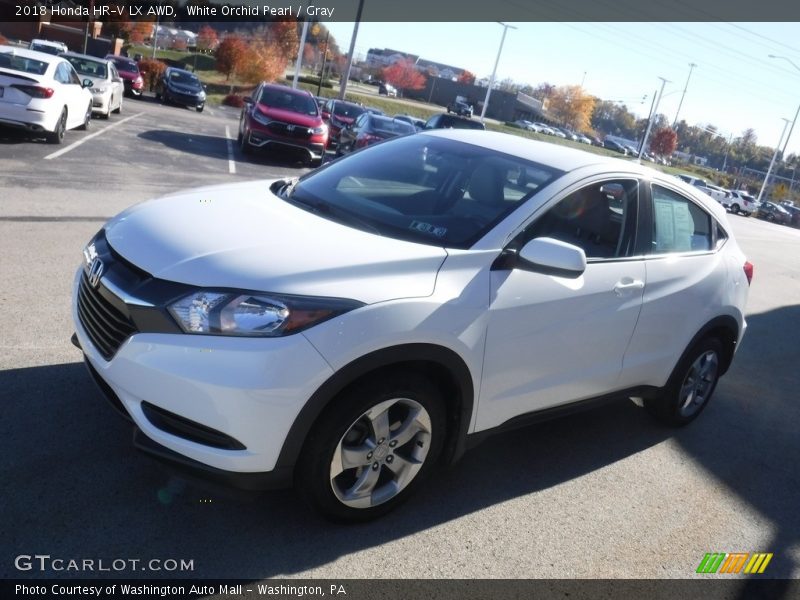 White Orchid Pearl / Gray 2018 Honda HR-V LX AWD