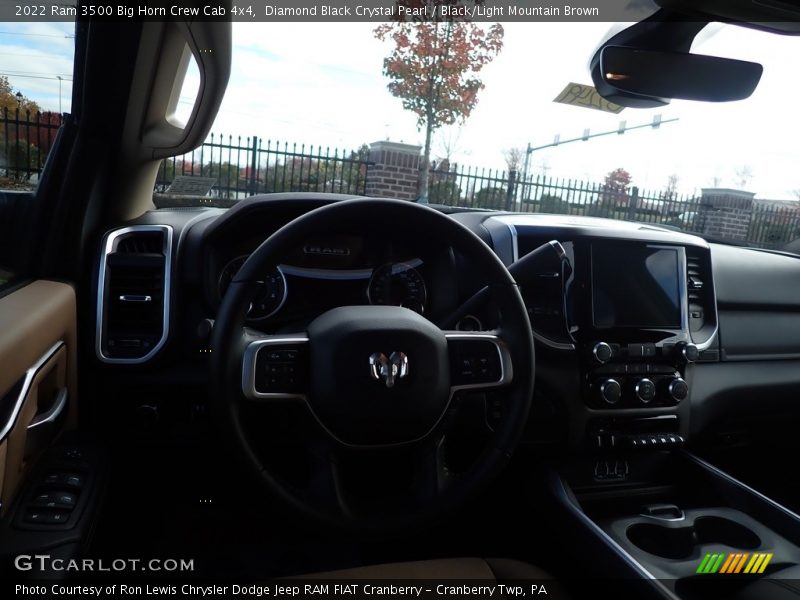 Diamond Black Crystal Pearl / Black/Light Mountain Brown 2022 Ram 3500 Big Horn Crew Cab 4x4