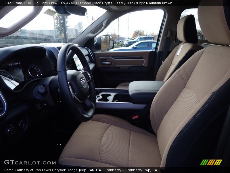Diamond Black Crystal Pearl / Black/Light Mountain Brown 2022 Ram 3500 Big Horn Crew Cab 4x4