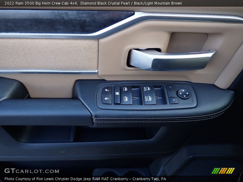 Diamond Black Crystal Pearl / Black/Light Mountain Brown 2022 Ram 3500 Big Horn Crew Cab 4x4