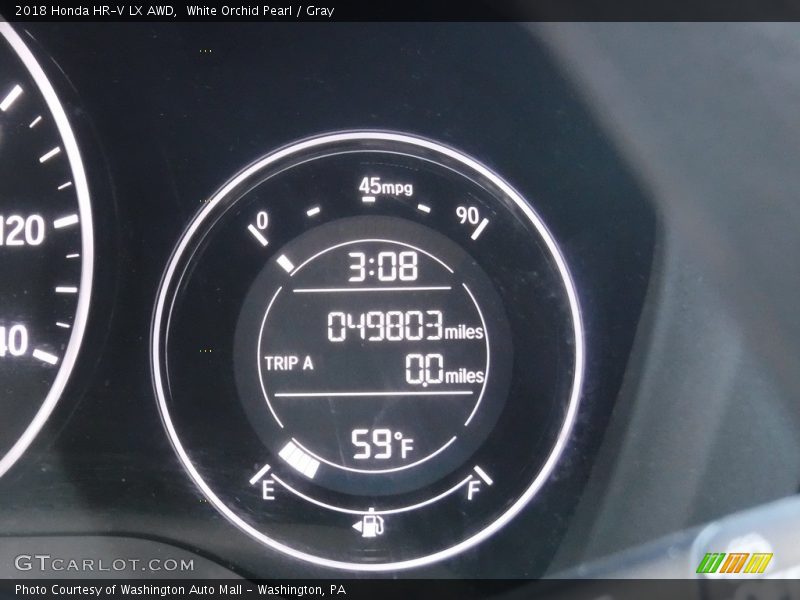 White Orchid Pearl / Gray 2018 Honda HR-V LX AWD