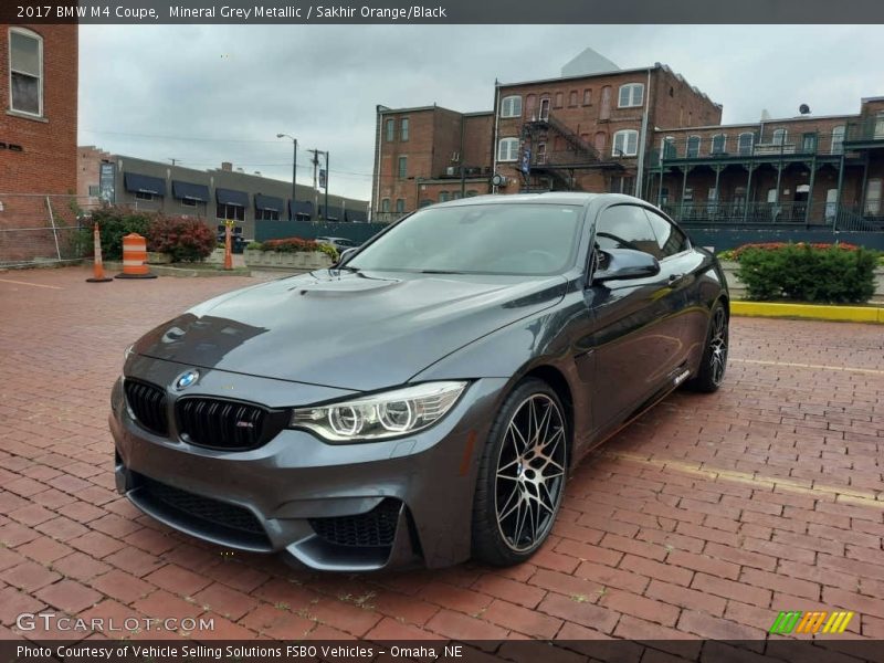 Mineral Grey Metallic / Sakhir Orange/Black 2017 BMW M4 Coupe
