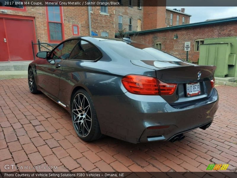 Mineral Grey Metallic / Sakhir Orange/Black 2017 BMW M4 Coupe