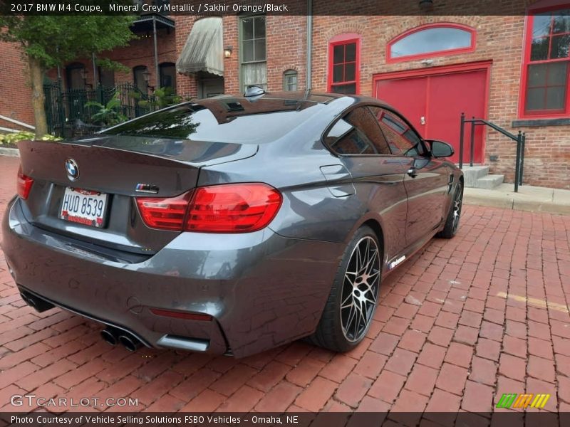 Mineral Grey Metallic / Sakhir Orange/Black 2017 BMW M4 Coupe