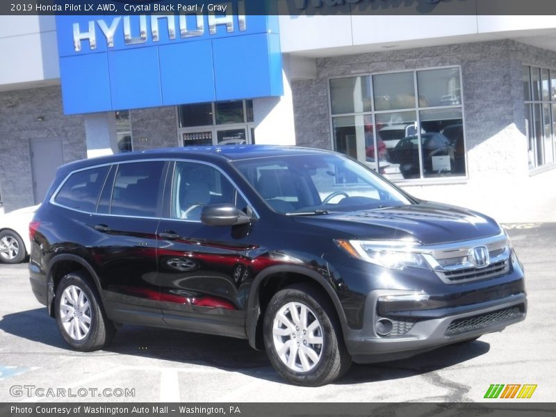 Crystal Black Pearl / Gray 2019 Honda Pilot LX AWD