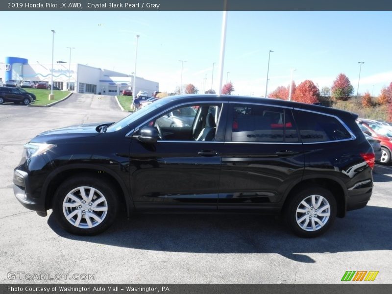 Crystal Black Pearl / Gray 2019 Honda Pilot LX AWD