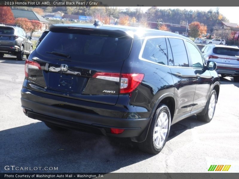 Crystal Black Pearl / Gray 2019 Honda Pilot LX AWD