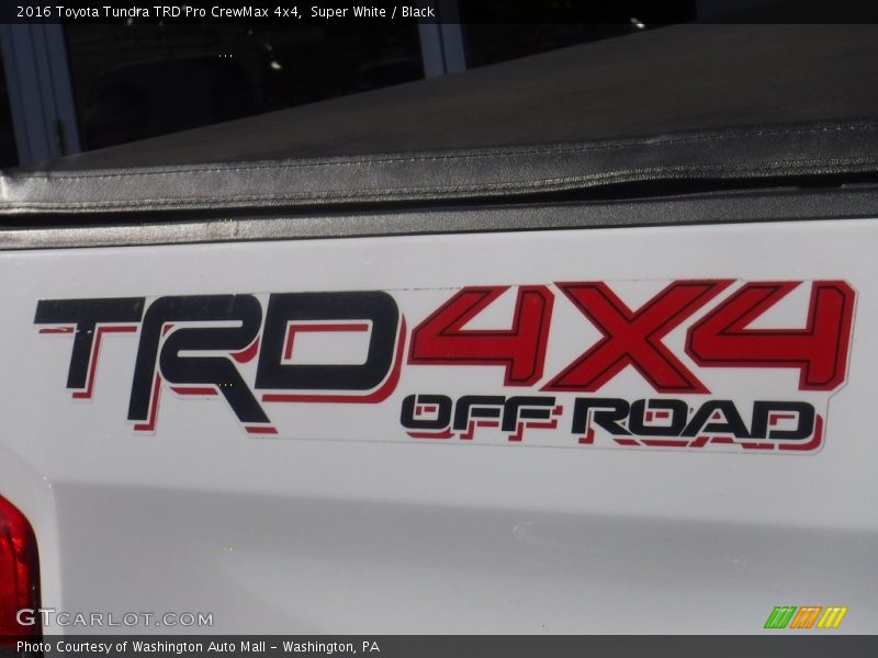Super White / Black 2016 Toyota Tundra TRD Pro CrewMax 4x4