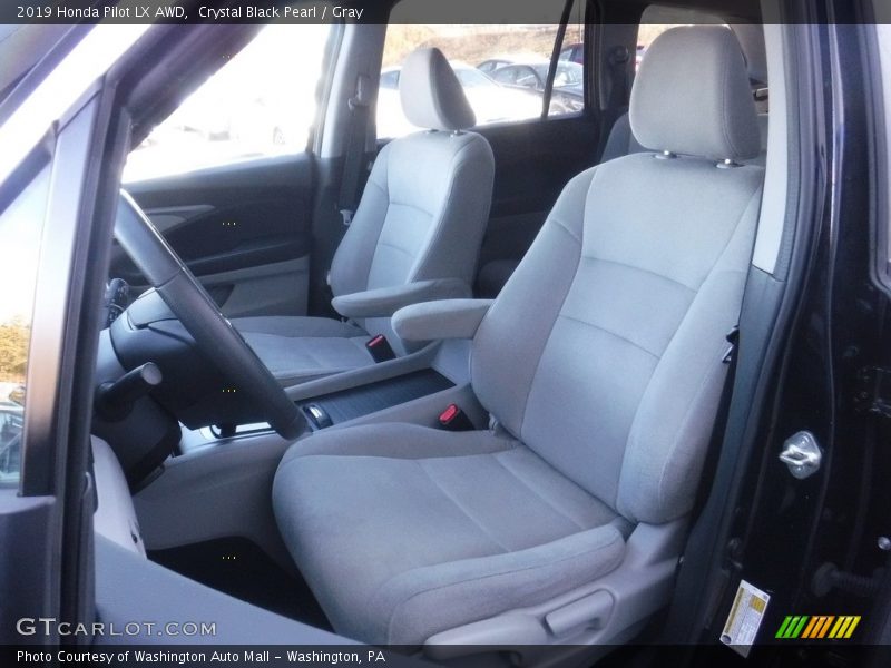 Crystal Black Pearl / Gray 2019 Honda Pilot LX AWD