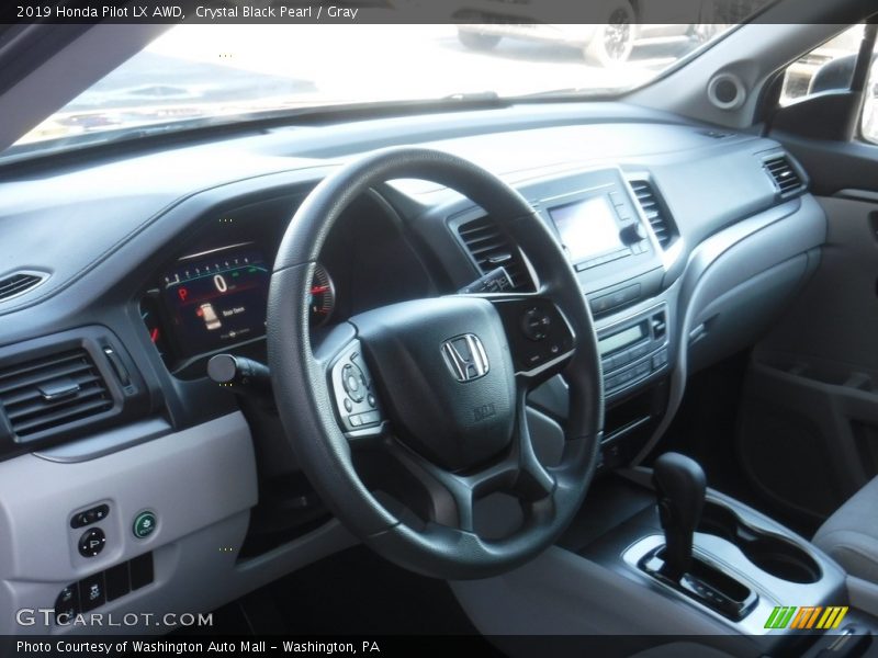 Crystal Black Pearl / Gray 2019 Honda Pilot LX AWD