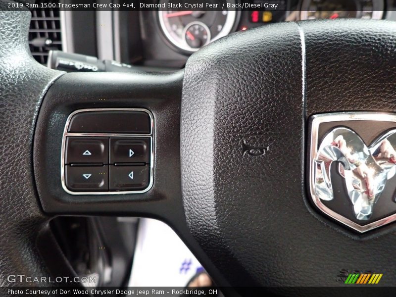 Diamond Black Crystal Pearl / Black/Diesel Gray 2019 Ram 1500 Tradesman Crew Cab 4x4