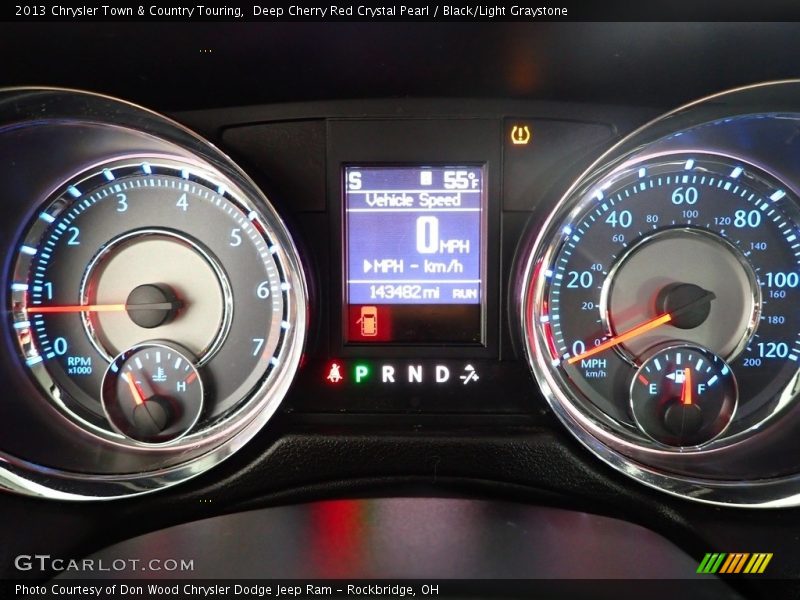 Deep Cherry Red Crystal Pearl / Black/Light Graystone 2013 Chrysler Town & Country Touring