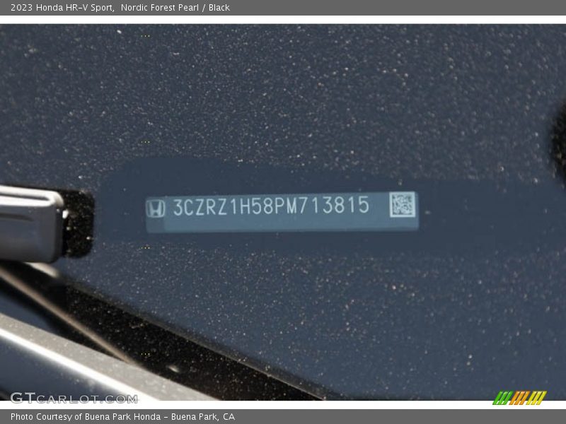 Nordic Forest Pearl / Black 2023 Honda HR-V Sport