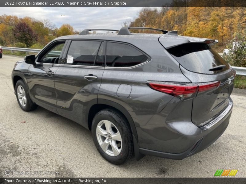 Magnetic Gray Metallic / Graphite 2022 Toyota Highlander LE AWD