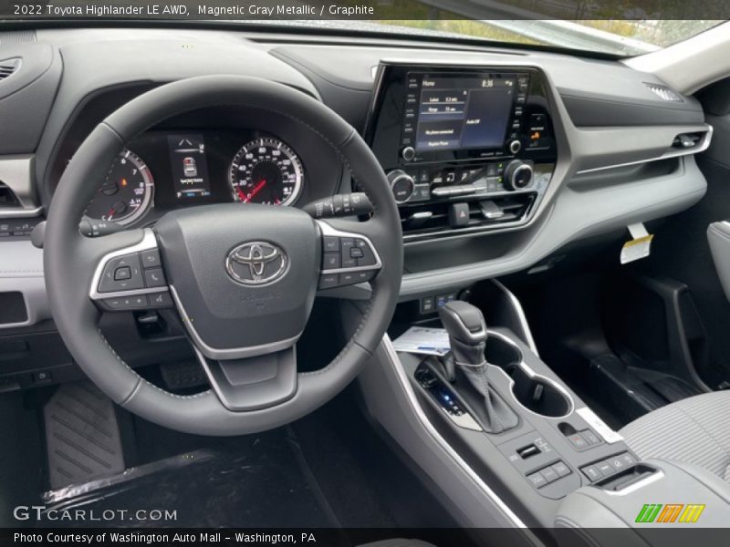 Magnetic Gray Metallic / Graphite 2022 Toyota Highlander LE AWD