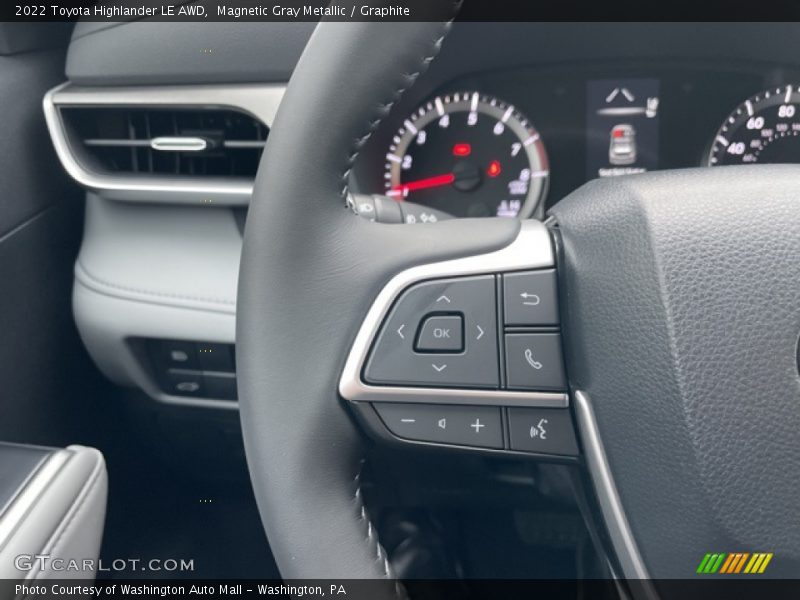 Magnetic Gray Metallic / Graphite 2022 Toyota Highlander LE AWD