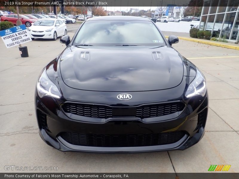 Aurora Black Pearl / Black 2019 Kia Stinger Premium AWD