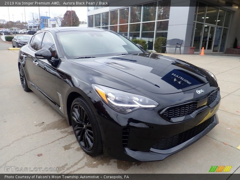 Aurora Black Pearl / Black 2019 Kia Stinger Premium AWD