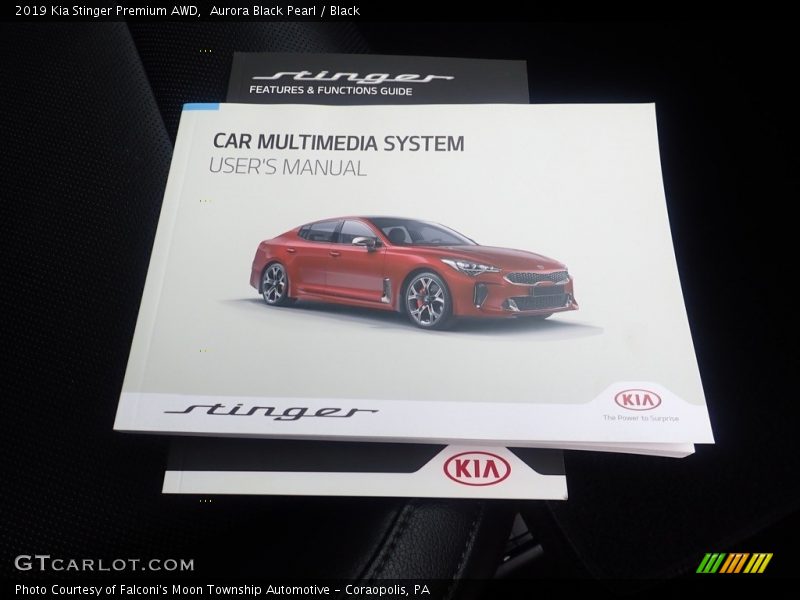 Aurora Black Pearl / Black 2019 Kia Stinger Premium AWD