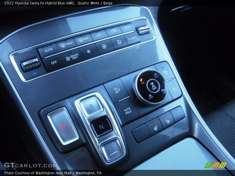 Quartz White / Beige 2022 Hyundai Santa Fe Hybrid Blue AWD