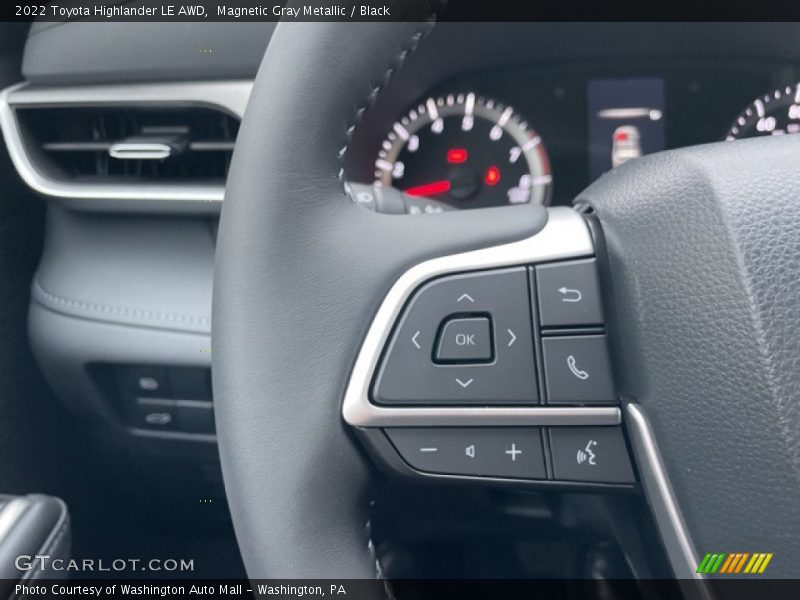 Magnetic Gray Metallic / Black 2022 Toyota Highlander LE AWD