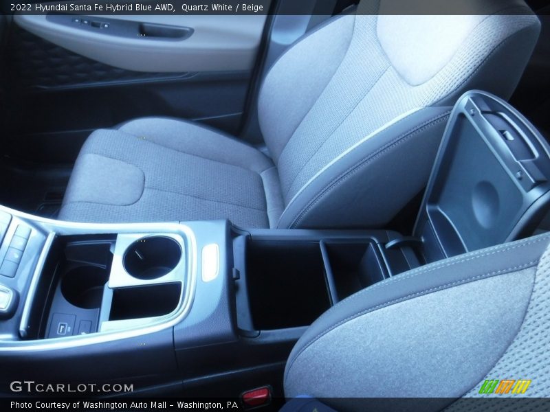 Quartz White / Beige 2022 Hyundai Santa Fe Hybrid Blue AWD