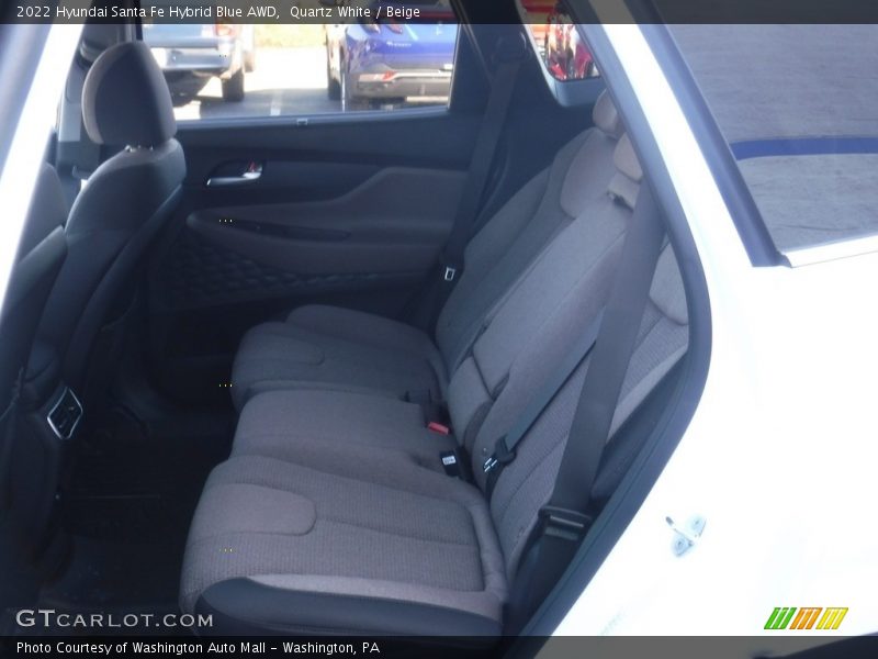 Quartz White / Beige 2022 Hyundai Santa Fe Hybrid Blue AWD