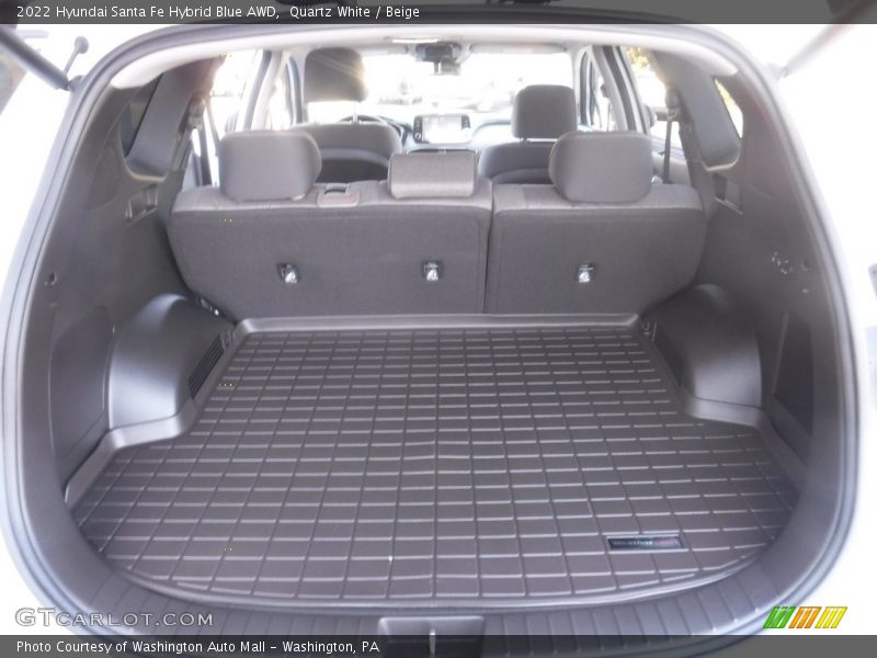 Quartz White / Beige 2022 Hyundai Santa Fe Hybrid Blue AWD