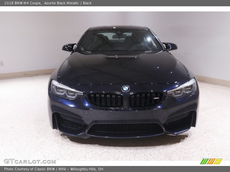 Azurite Black Metallic / Black 2018 BMW M4 Coupe
