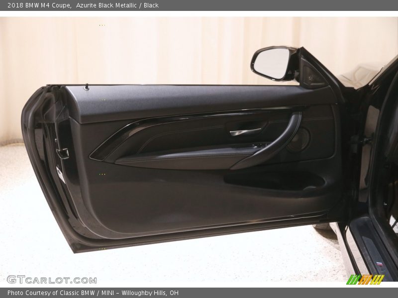 Azurite Black Metallic / Black 2018 BMW M4 Coupe