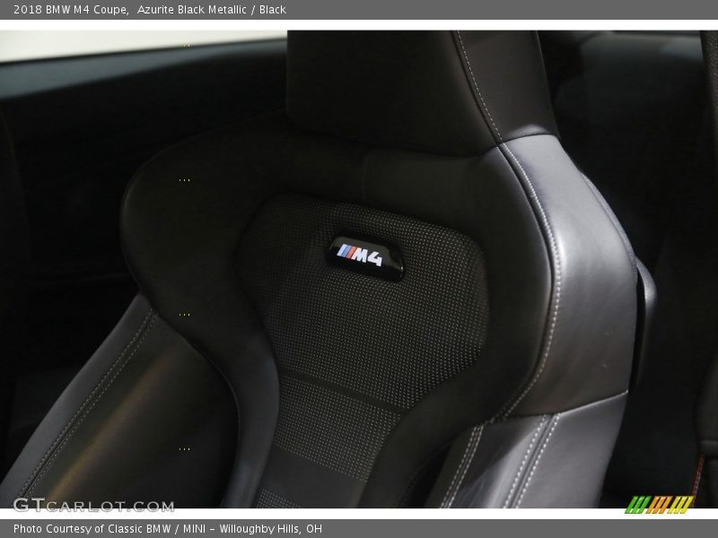 Azurite Black Metallic / Black 2018 BMW M4 Coupe