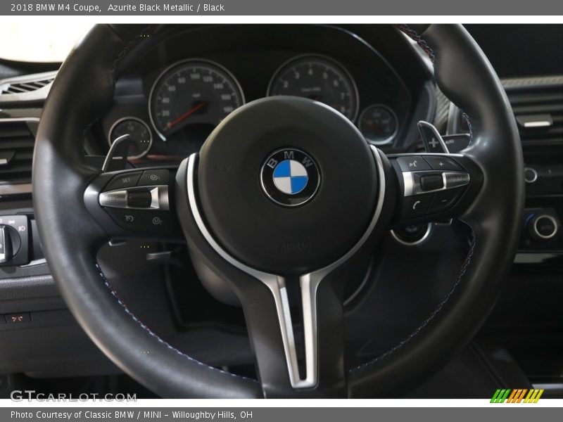 Azurite Black Metallic / Black 2018 BMW M4 Coupe